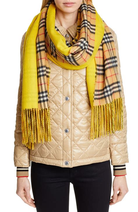 burberry vintage check scarf antique yellow|burberry exploded check scarf.